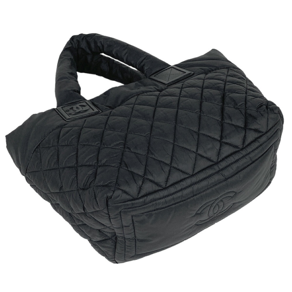 Chanel Black Small CC Bag Cocoon Nylon Tote Coco